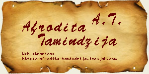 Afrodita Tamindžija vizit kartica